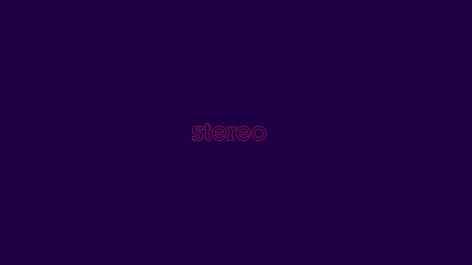 Image mauve avec le logo de Stereo au centre